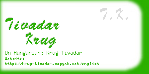 tivadar krug business card